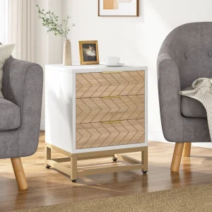 3 Drawers Nightstand - Set of 2