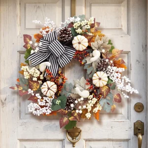 Fall and Winter Garland Wreath